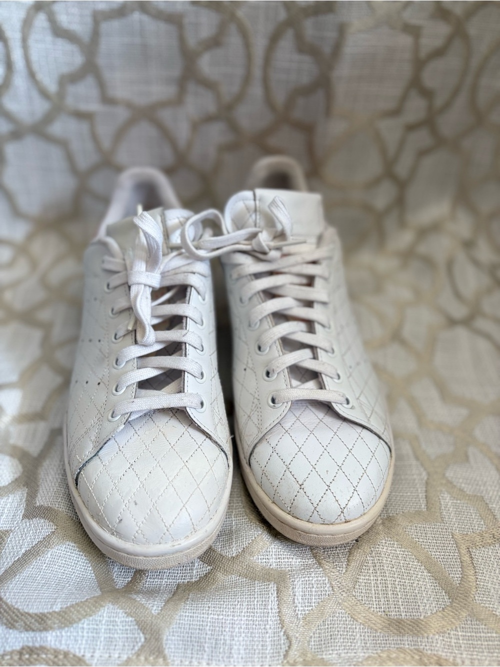 adidas Women’s Quilted White Sneakers